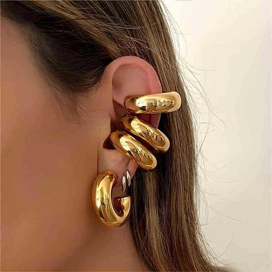 Chunky Ear Cuffs for Non-Pierced Ears - Statement Jewelry